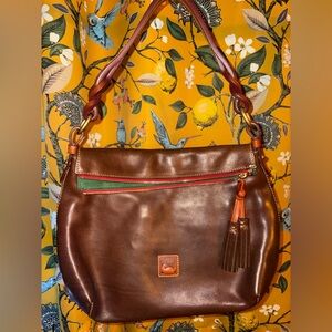 Dooney and Bourke Chestnut Brown Florentine Twist Strap Hobo